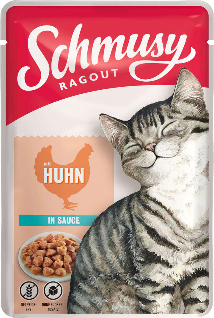 SCHMUSY Katzen-Nassfutter Ragout mit Huhn in Sauce